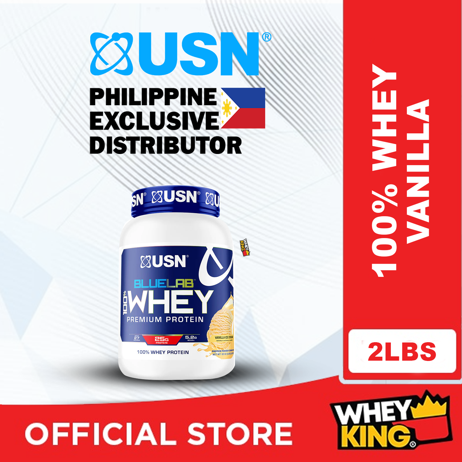USN BlueLab 100% Whey Premium Protein - 2lbs