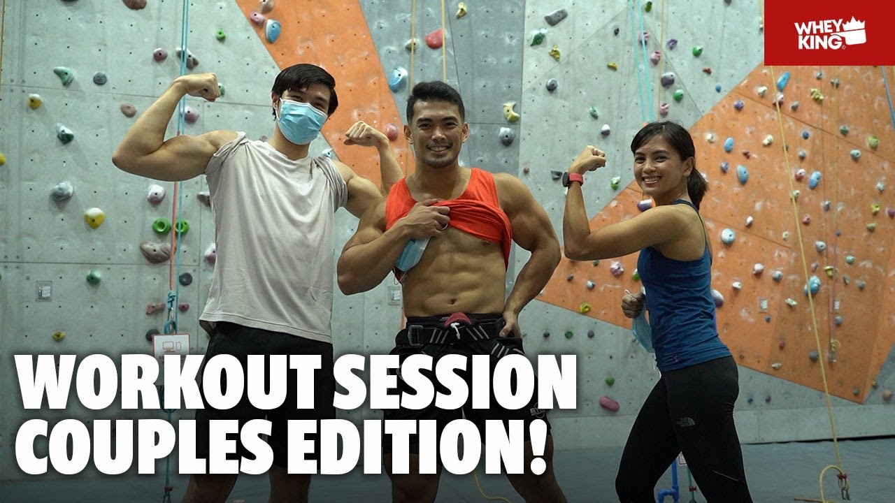 WORKOUT SESSION WALL CLIMBING EDITION! COUPLES EDITION | COUPLE BONDING IDEA!