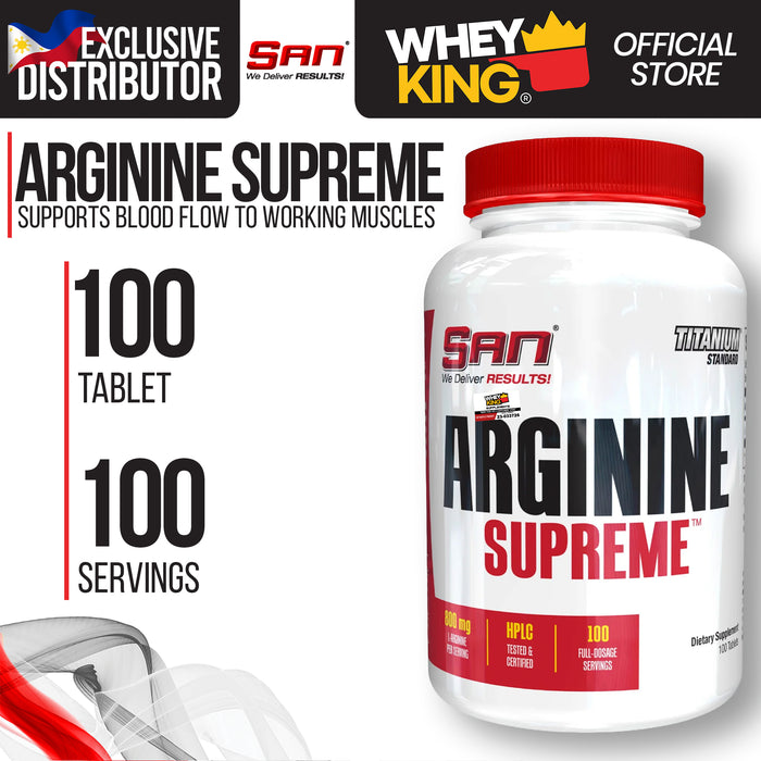 San Nutrition Arginine Supreme 100 Servings