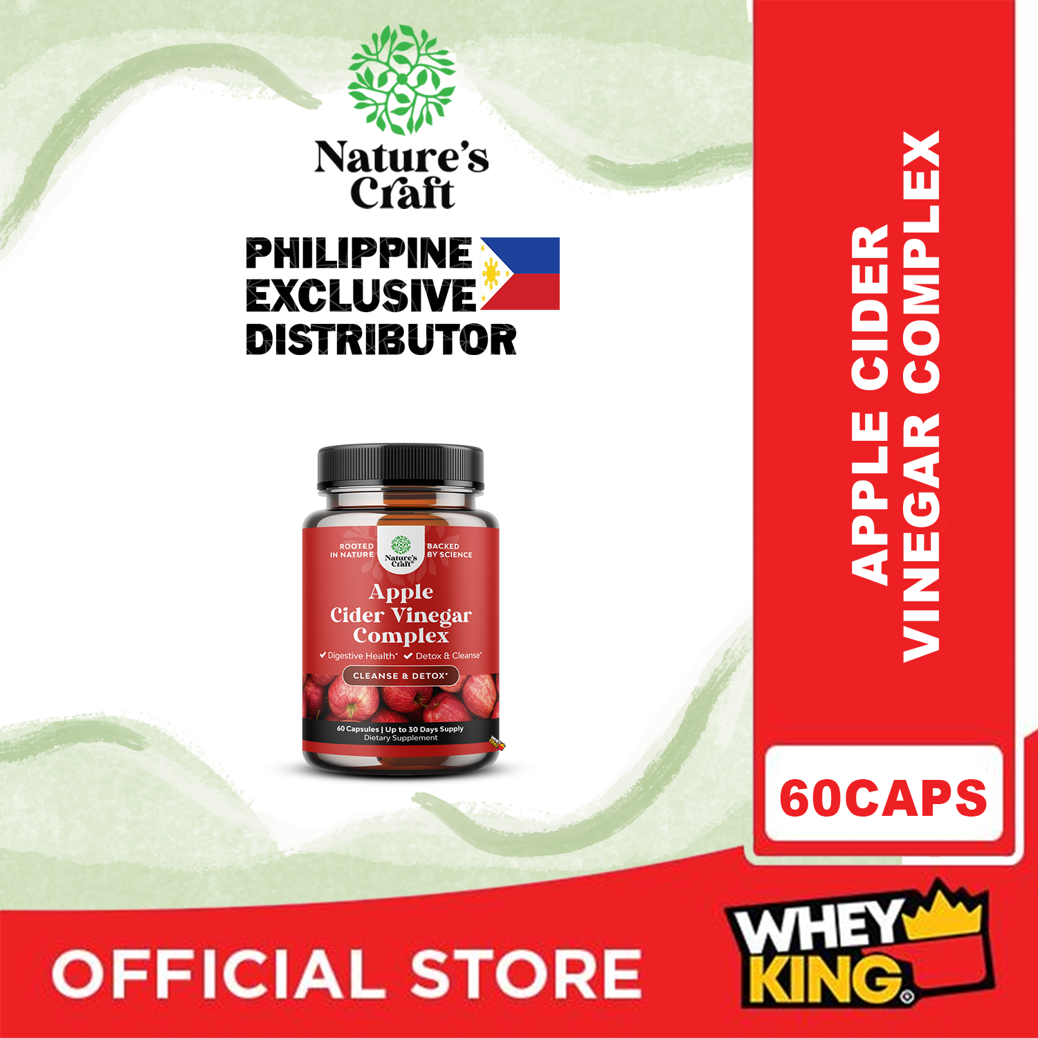 Natures Craft Apple Cider Vinegar Complex 60 Capsules — Whey King