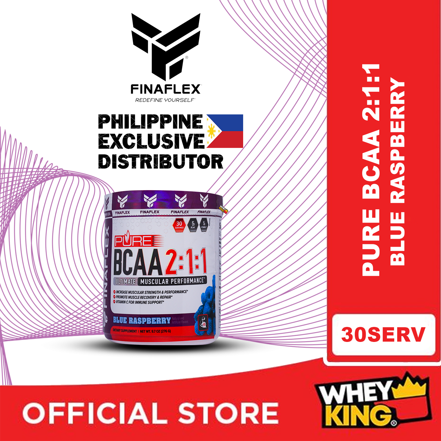 [Clearance Expiry February 2024: Fruit Candy Flavor] FINAFLEX Pure BCAA 2:1:1 - 30 servings