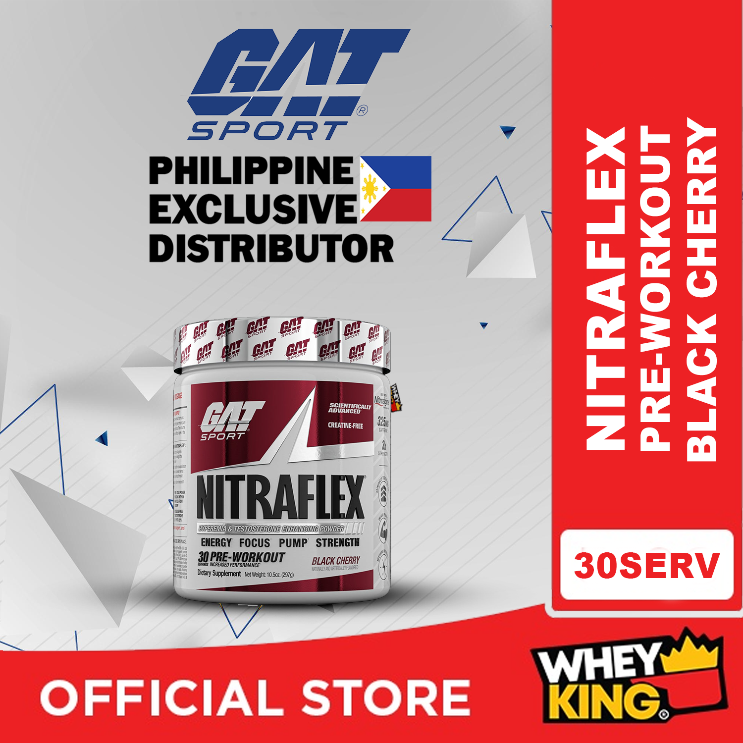 GAT Sport Nitraflex Hyperemia & Testosterone Enhancing  Powder - 30 Servings