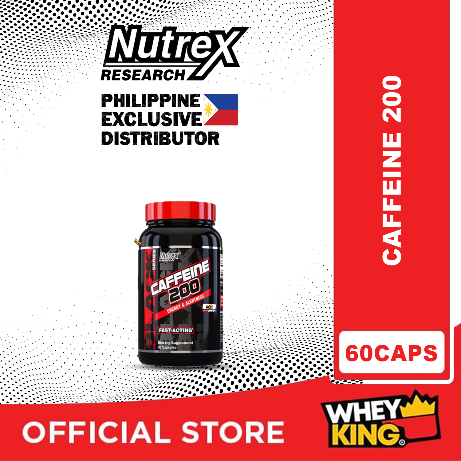 Nutrex Caffeine 200 Energy and Alertness - 60 Capsules