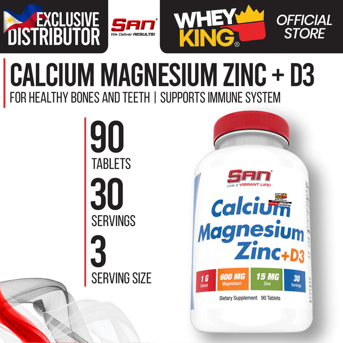 San Nutrition Calcium Magnesium ZINC+D3 90 Tablets