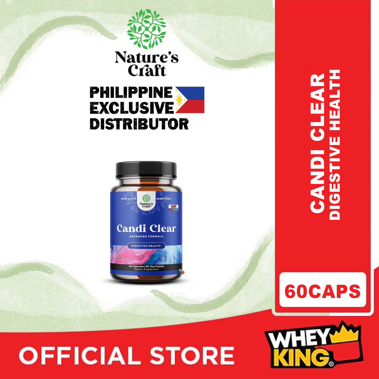 Clearance Sale Exp. July 2024 Natures Craft Candi Clear - 60 Capsules