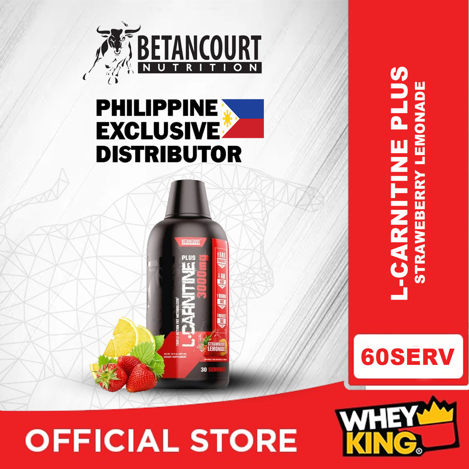 [Clearance Expiry February 2024] Betancourt Carnitine Plus 3000mg - 60 servings