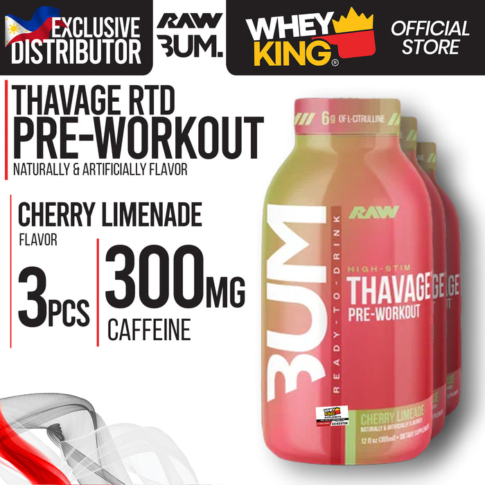 Raw Nutrition CBUM Thavage Pre Workout Ready To Drink - 3pcs