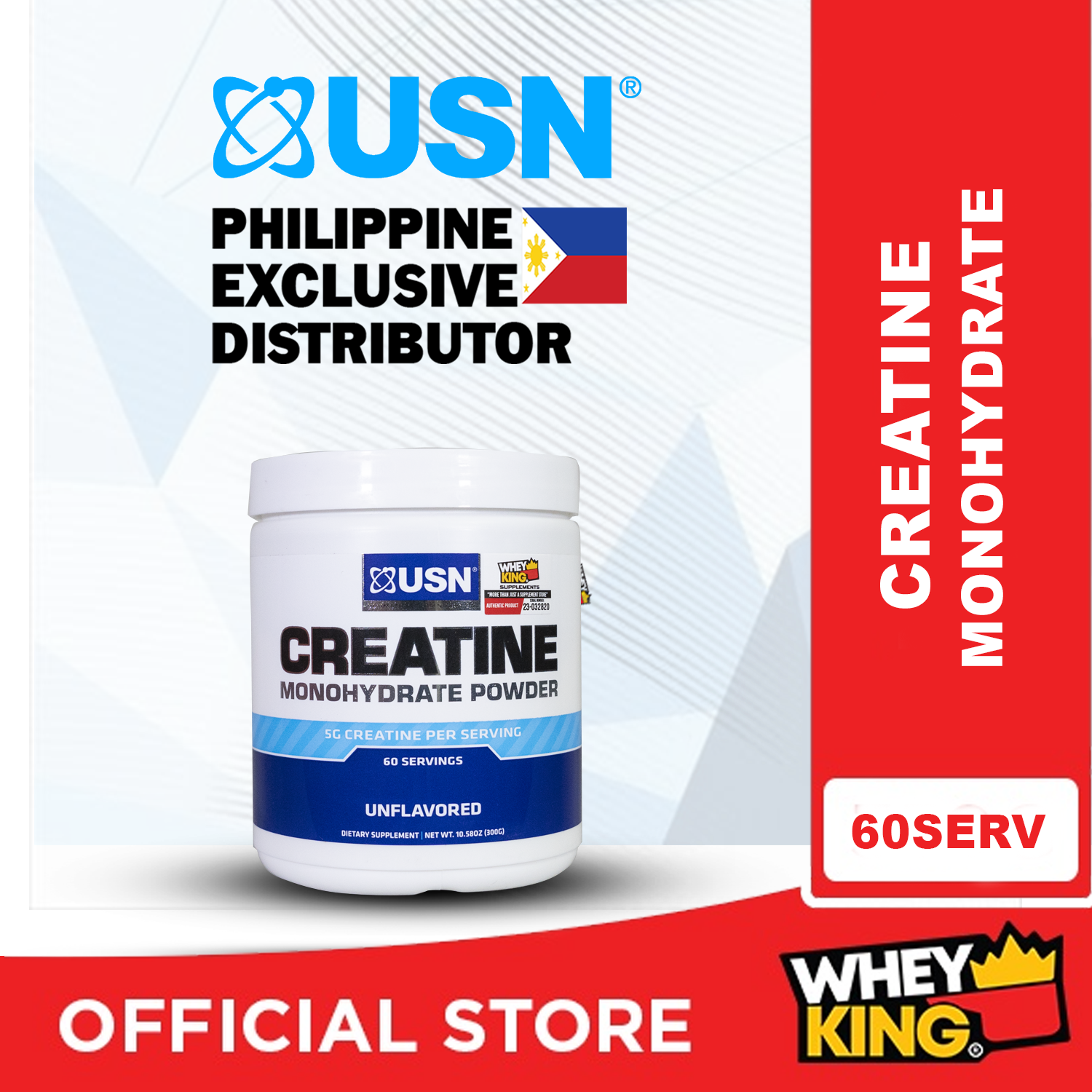 Creatine Monohydrate Powder Unflavored – USNfit