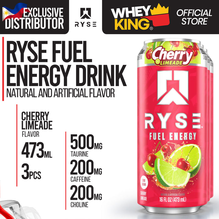 RYSE Fuel Energy Drink RTD - Pre-Workout - 3pcs