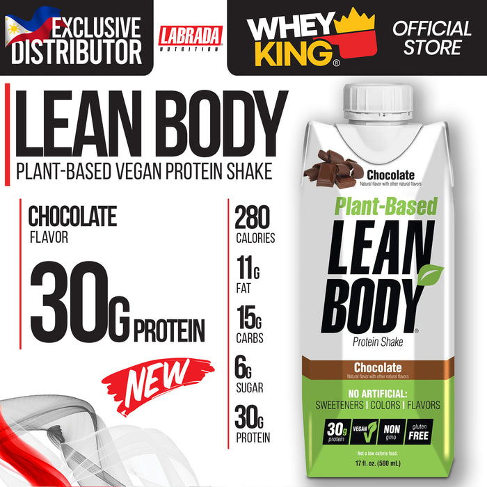 Labrada Nutrition Lean Body Ready-to-Drink Plant Based Vegan Protein Shake