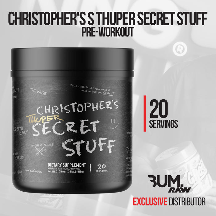 RAW CBUM Christophers Thuper Secret Stuff Pre Workout