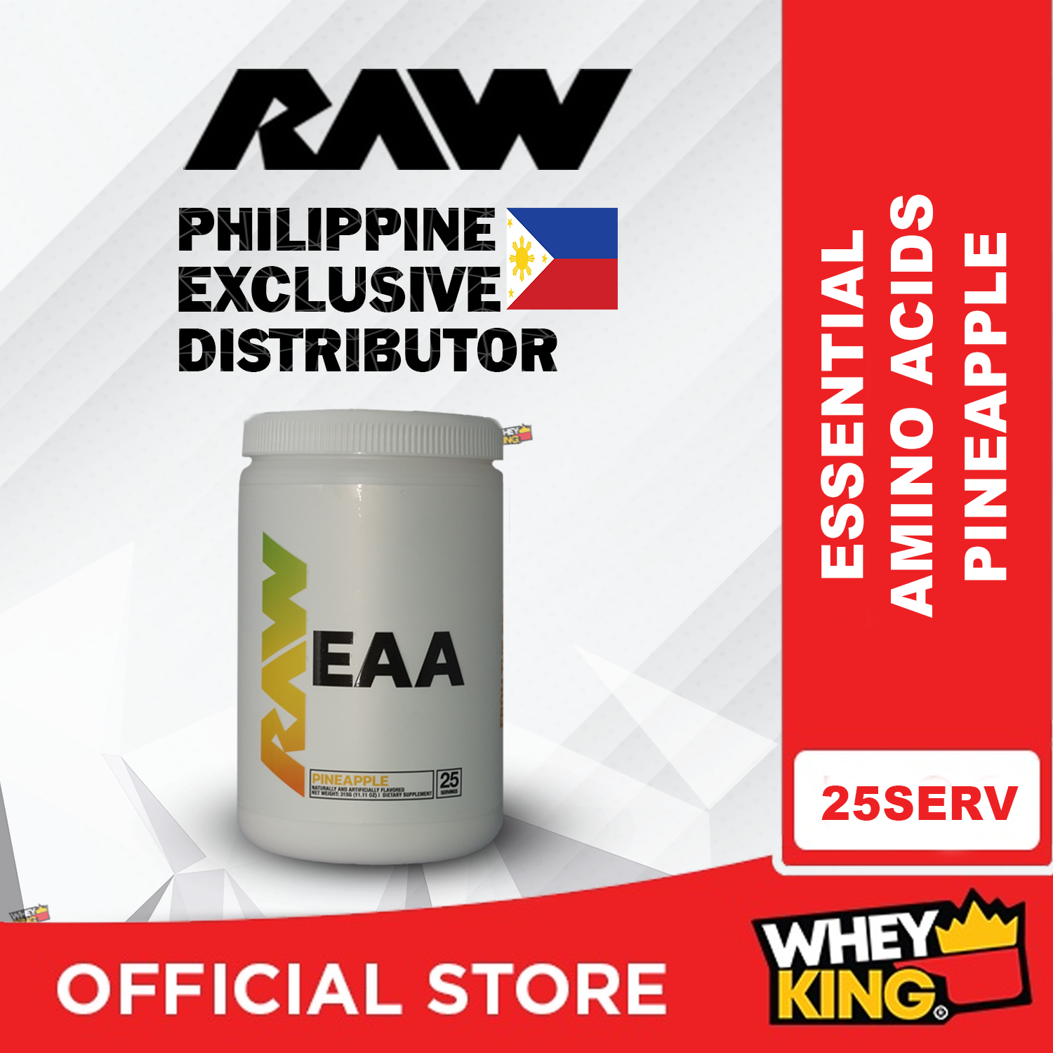 RAW Nutrition EAA - Essential Amino Acids + Bcaa Powder 25 servings
