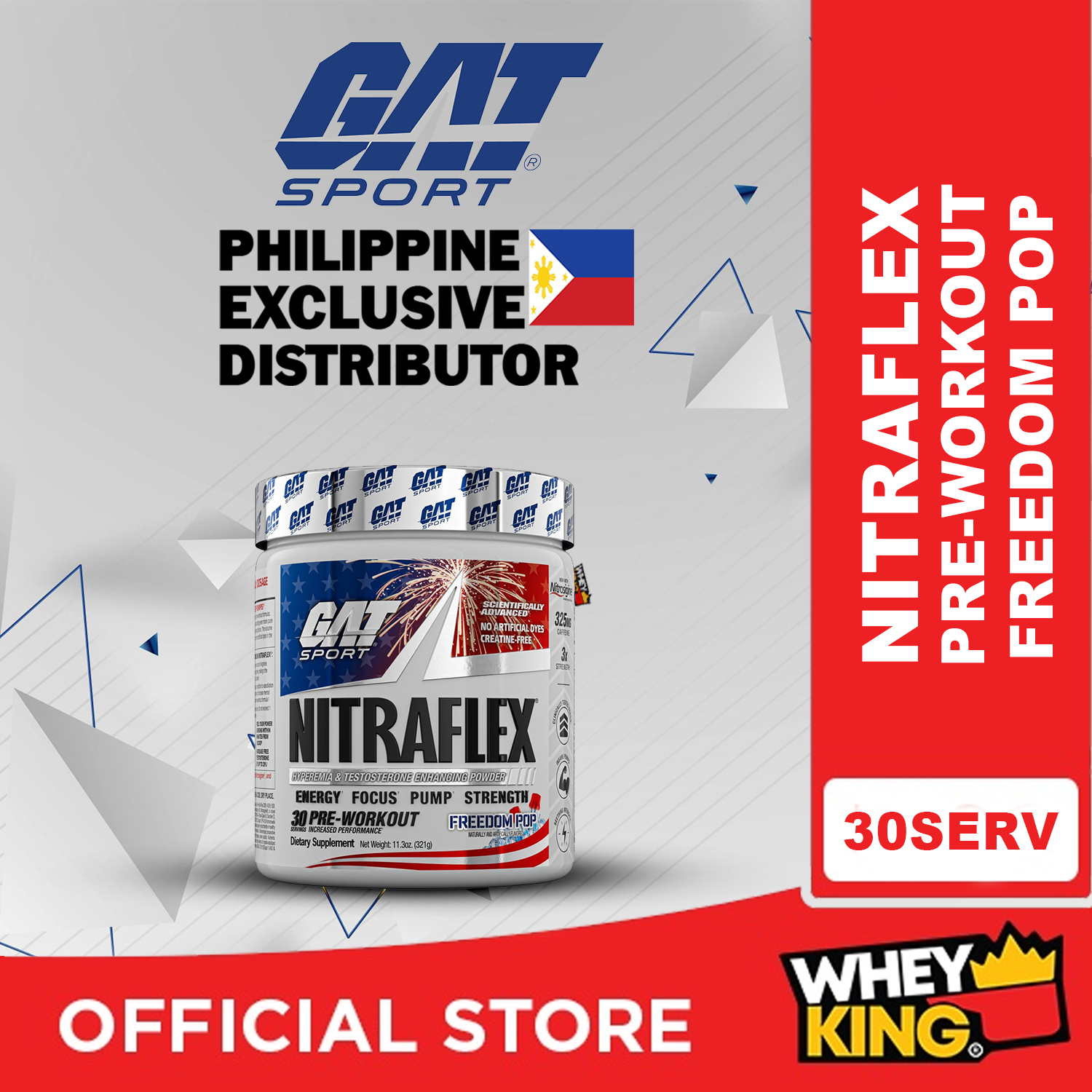 GAT Sport Nitraflex Hyperemia & Testosterone Enhancing  Powder - 30 Servings