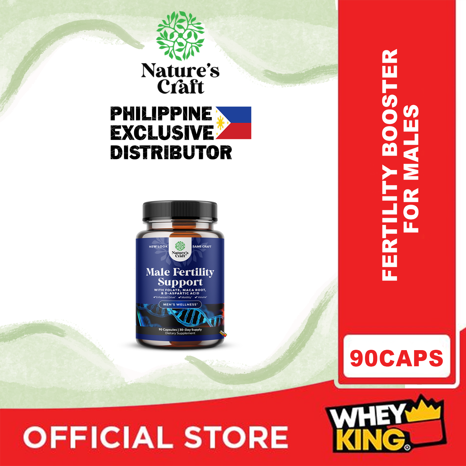 Natures Craft Fertility Booster for Males 90 Capsules — Whey King