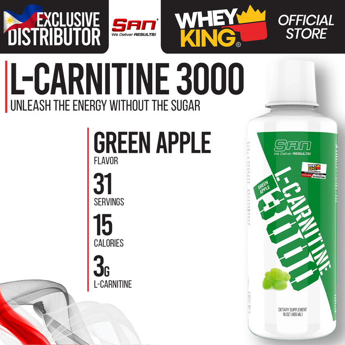 San Nutrition L-Carnitine 3000 Whey King Supplements San Nutrition L-Carnitine 3000 Whey King Supplements