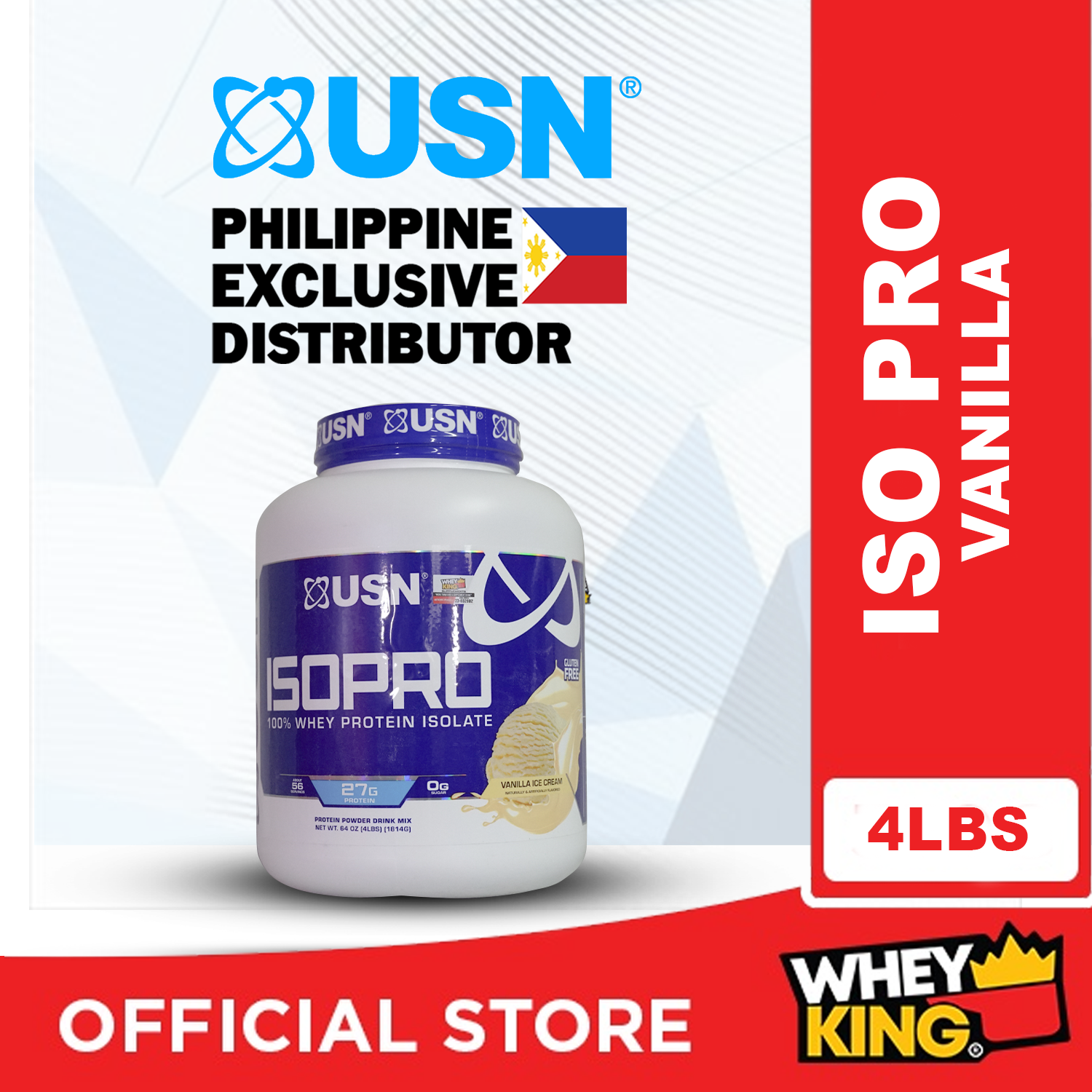 USN ISO Pro 100% Hydrolyzed Whey Isolate