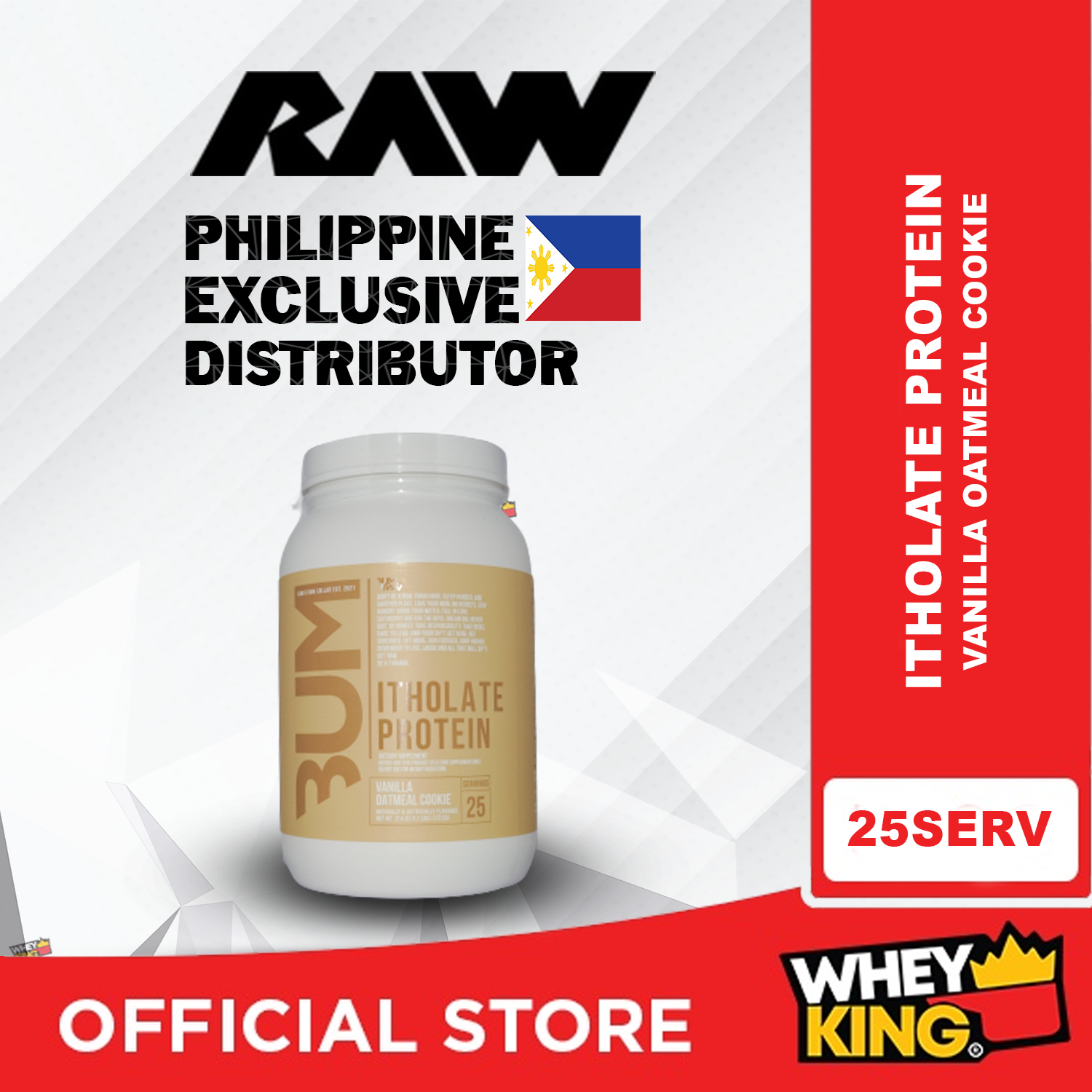 RAW Nutrition CBUM Whey Itholate isolate Protein 25 servings