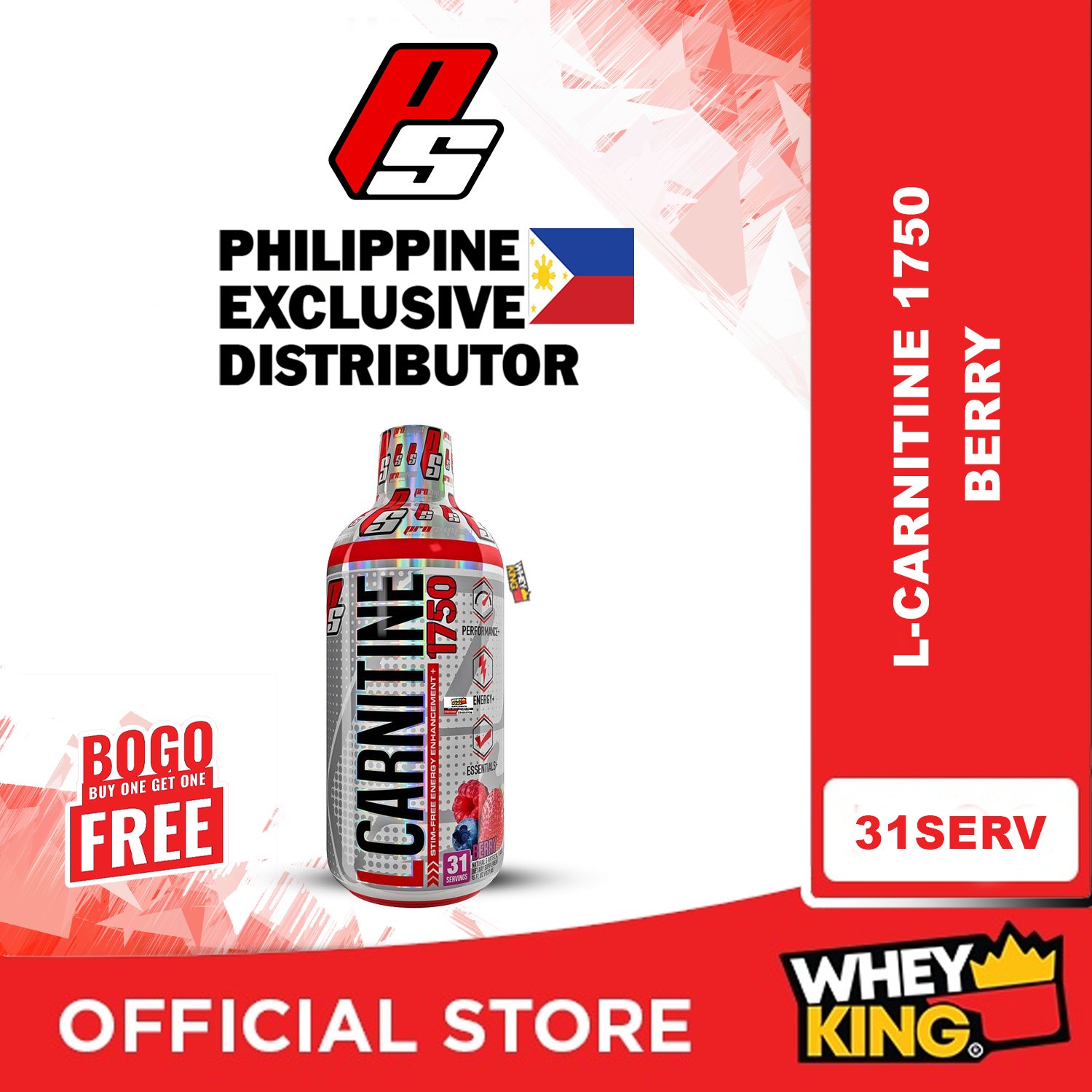 [Clearance Expiry February 2024: Buy One Get One] ProSupps L-Carnitine 1750 - 31 servings