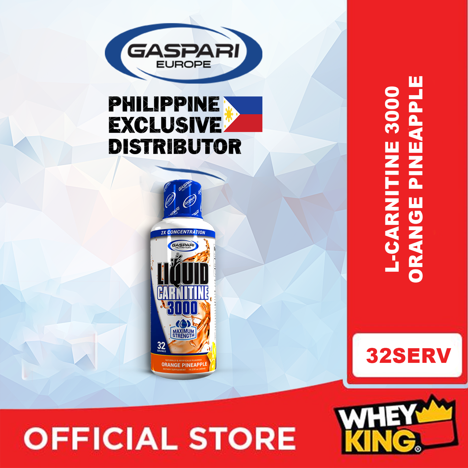 [Clearance Expiry February 2024] Gaspari L-Carnitine 3000 - 32 servings