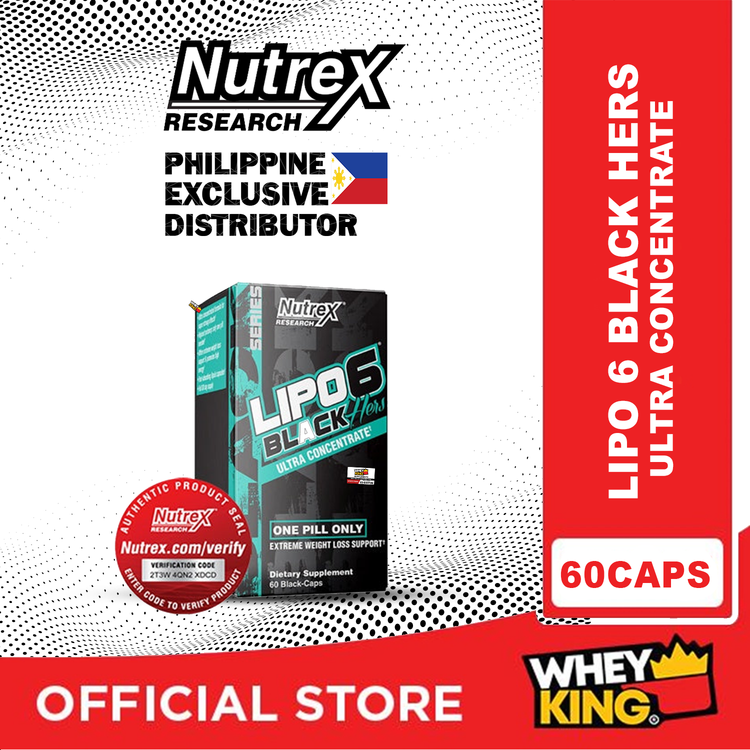 Nutrex Lipo 6 Black HERS Ultra Concentrate - 60 Capsules
