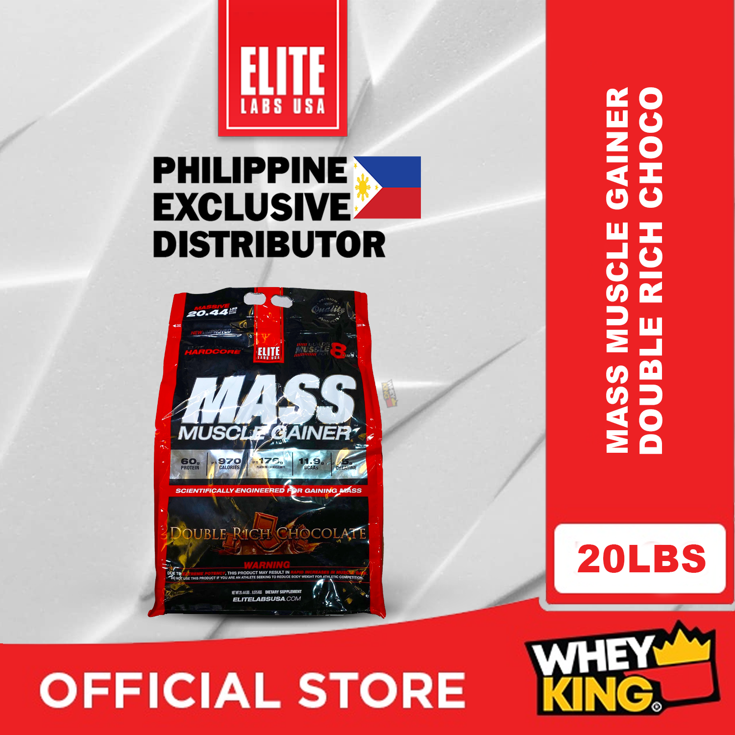 Elitelabs Muscle Mass Gainer 20lbs
