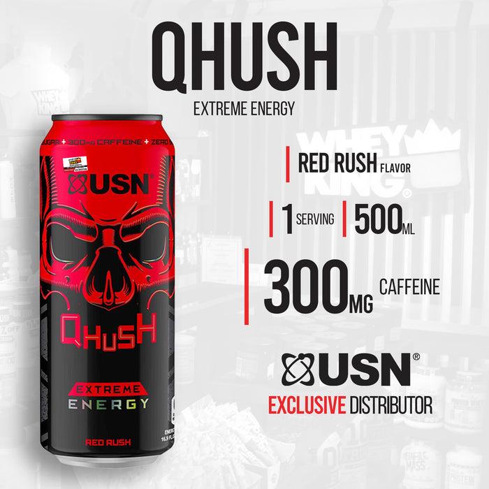 USN Qhush Preworkout Extreme Energy + Nootropic RTD