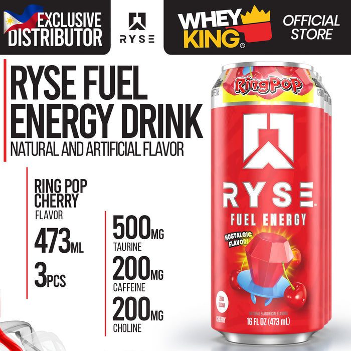 RYSE Fuel Energy Drink RTD - Pre-Workout - 3pcs