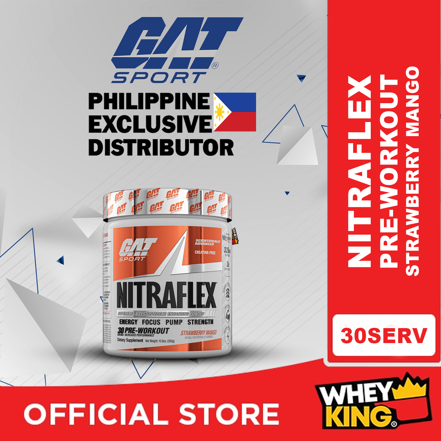 GAT Sport Nitraflex Hyperemia & Testosterone Enhancing  Powder - 30 Servings