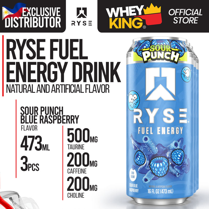 RYSE Fuel Energy Drink RTD - Pre-Workout - 3pcs