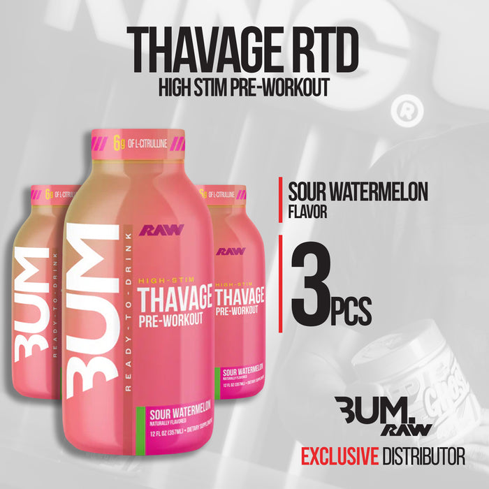Raw Nutrition CBUM Thavage Pre Workout Ready To Drink (3pcs)