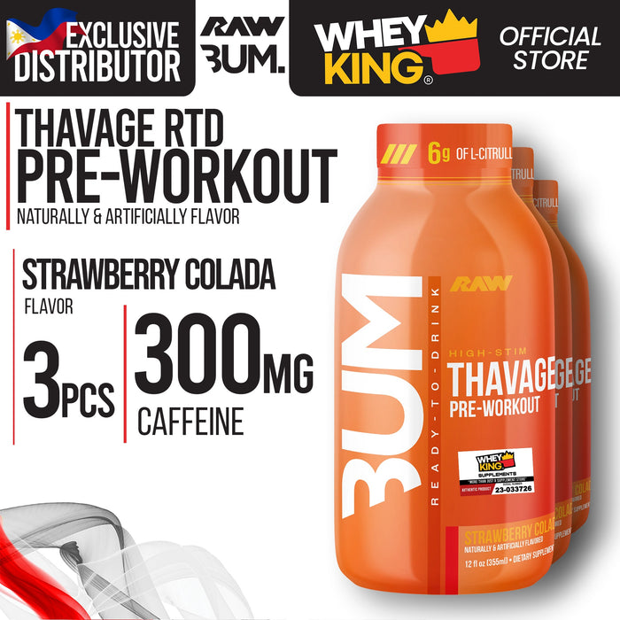 Raw Nutrition CBUM Thavage Pre Workout Ready To Drink - 3pcs