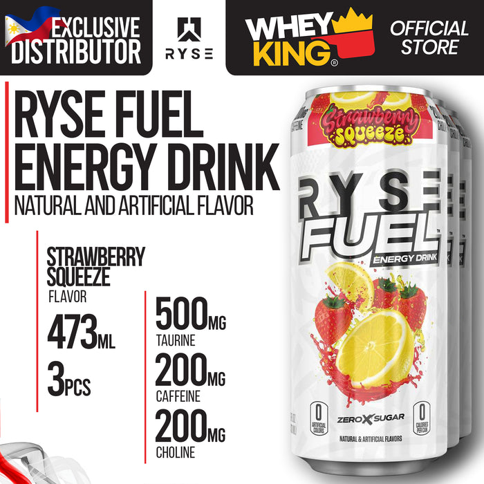 RYSE Fuel Energy Drink RTD - Pre-Workout - 3pcs