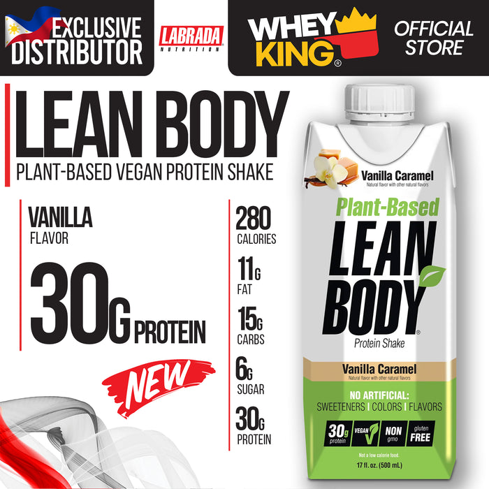 Labrada Nutrition Lean Body Ready-to-Drink Plant Based Vegan Protein Shake