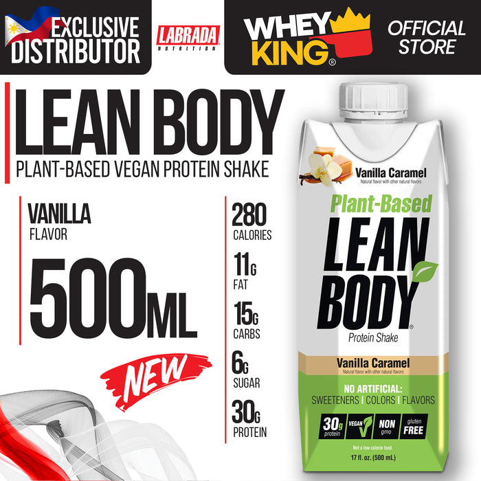 Labrada Nutrition Lean Body ready-to-Drink Plant Based Vegan Protein Shake