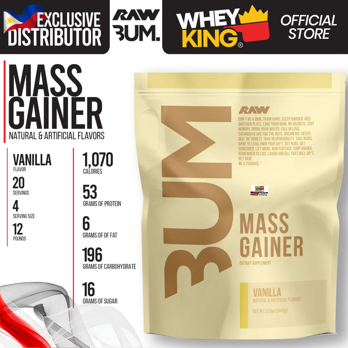 BUNDLE PROMO RAW Nutrition | CBUM - Mass Gainer FREE NCF L-Lysine 100CAPS