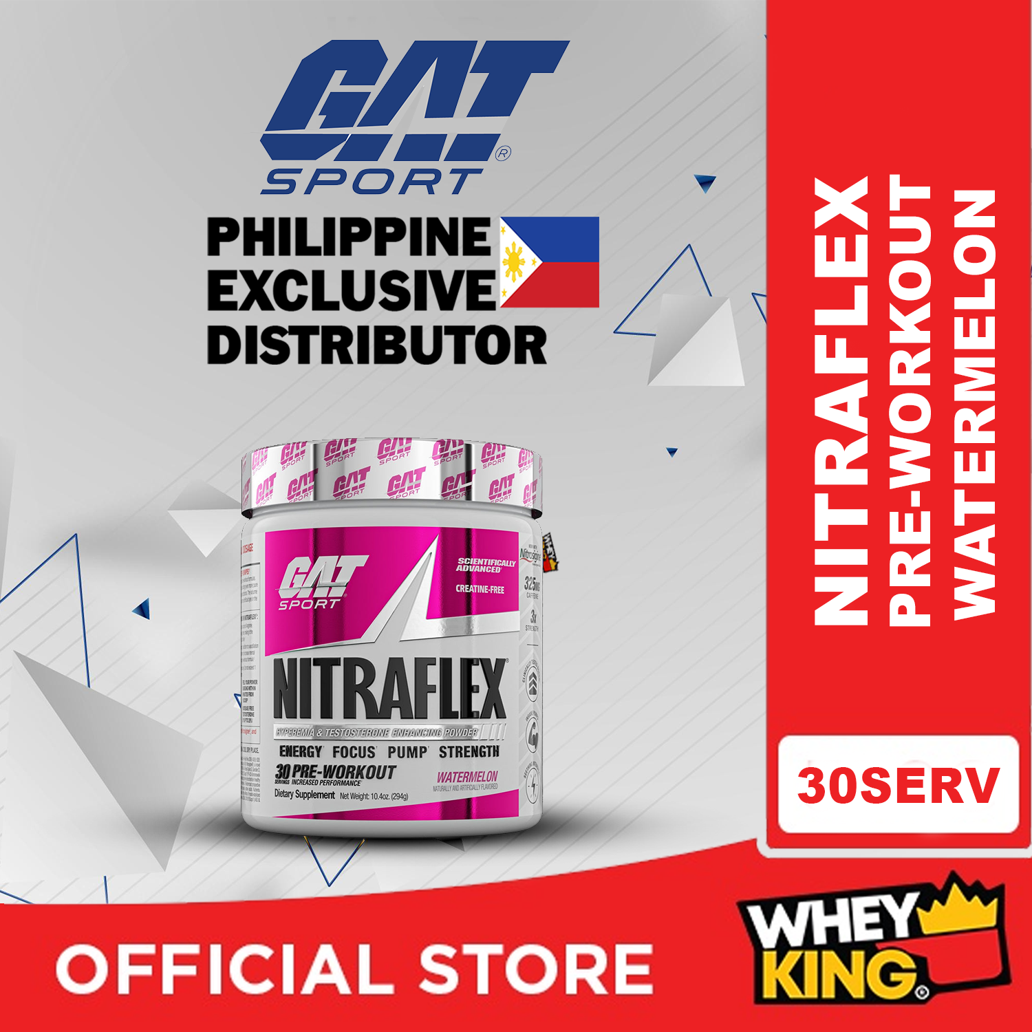 GAT Sport Nitraflex Hyperemia & Testosterone Enhancing  Powder - 30 Servings