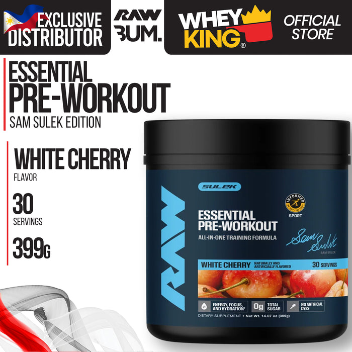 Raw Essential Pre-workout (sam sulek edition) White Cherry 30 servings