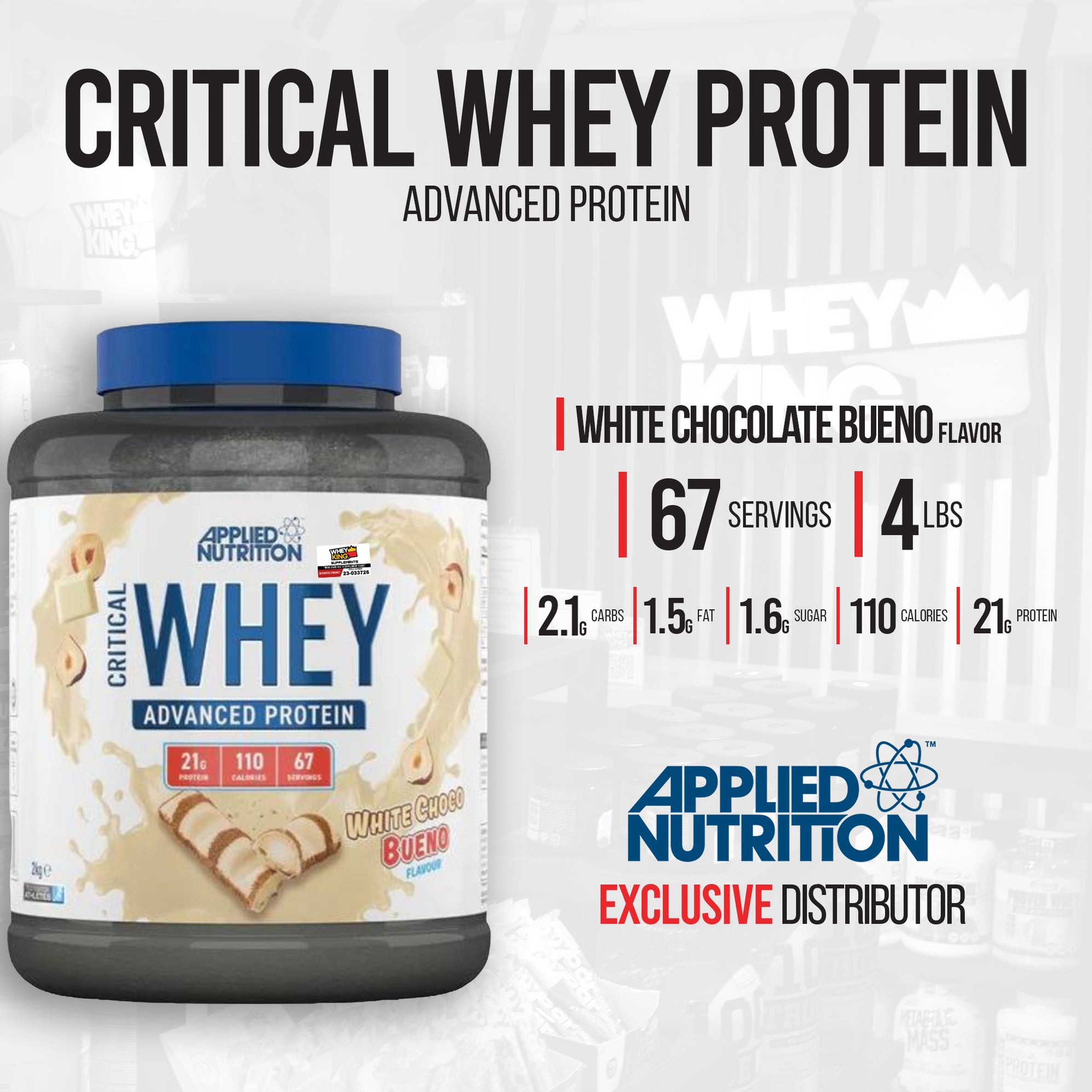Applied Nutrition - Critical Whey — Whey King Supplements