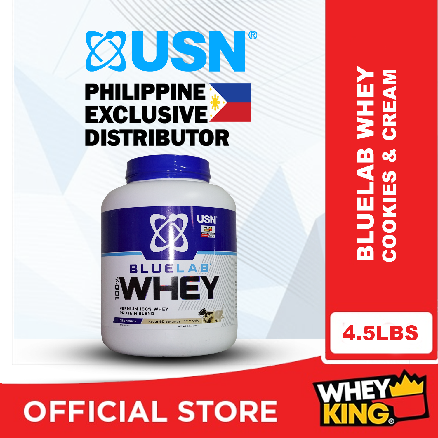 USN BlueLab 100% Whey Premium Protein - 4.5lbs