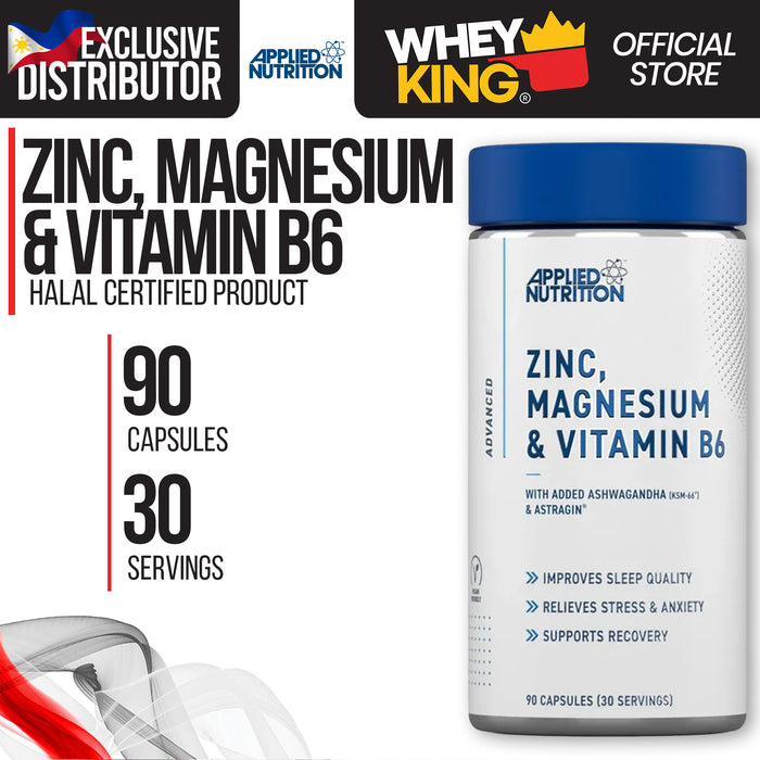 Applied Nutrition Zinc, Magnesium & Vitamin B6 Capsules With Ashwagandha (ZMA)