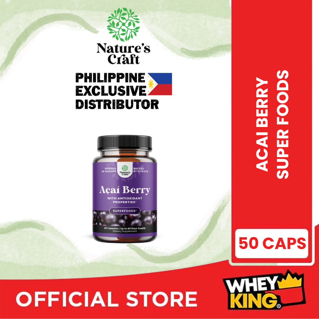 CLEARANCE Acai Berry with Antioxidant | For heart support, energy boost & digestive health - Natures Craft EXP: AUG 2024