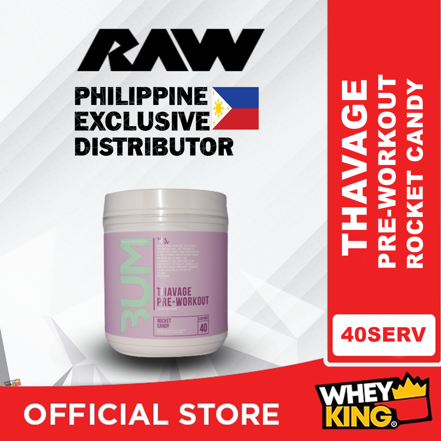 RAW Nutrition CBUM Series Thavage Preworkout 40 servings