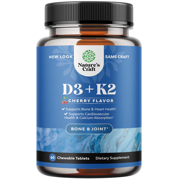CLEARANCE Vitamin K2 + D3 Immune System Chewable | immune system, heart and joints health - Natures Craft EXP: JUL 2023