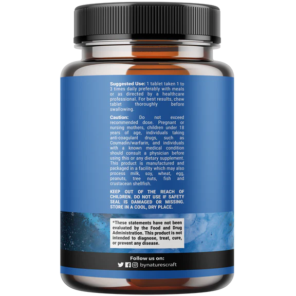 CLEARANCE Vitamin K2 + D3 Immune System Chewable | immune system, heart and joints health - Natures Craft EXP: JUL 2023