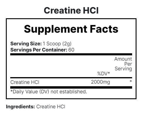 Prosupps Creatine HCL 2000mg