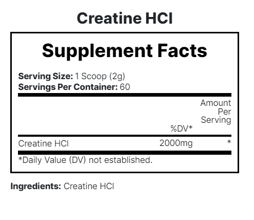 ProSupps Creatine HCL 2000mg - 60 Servings